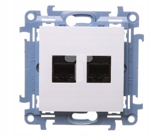Simon 10 Gniazdo komputerowe podwójne RJ45 kat.5e