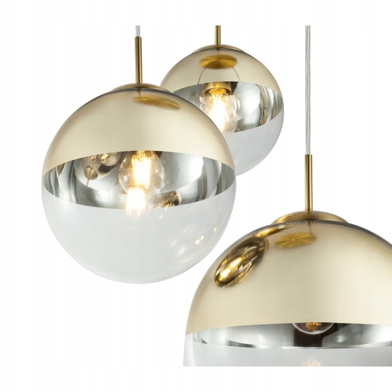 Lampa wisząca GLOBO VARUS 15855-3 złote kule (6)