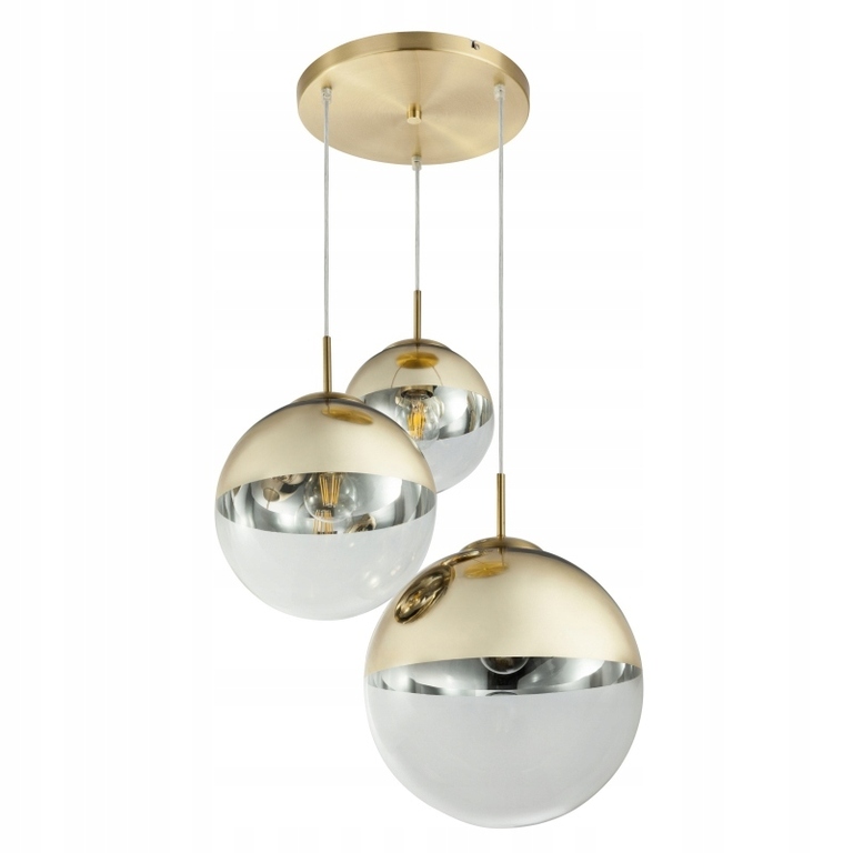 Lampa wisząca GLOBO VARUS 15855-3 złote kule (3)
