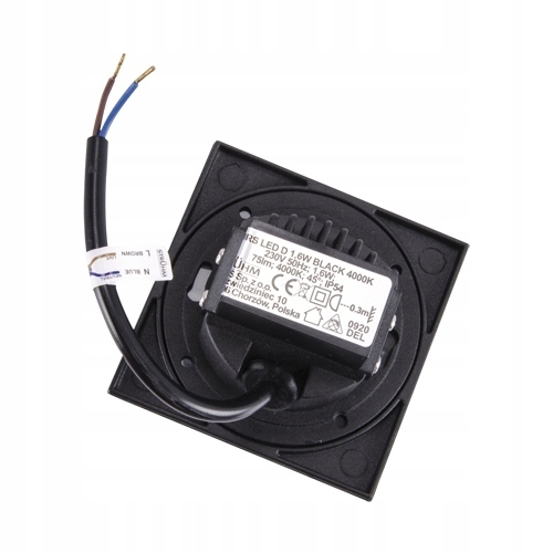 Lampa schodowa LED KURS D czarna 1,6w 230V 4000K (3)