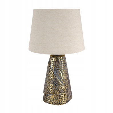 Lampka Nocna stołowa MAGDA E27 GOLD / BEIGE 39cm