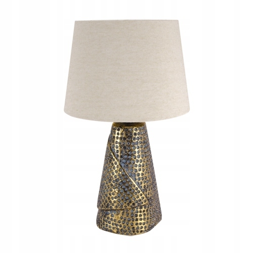Lampka Nocna stołowa MAGDA E27 GOLD / BEIGE 39cm