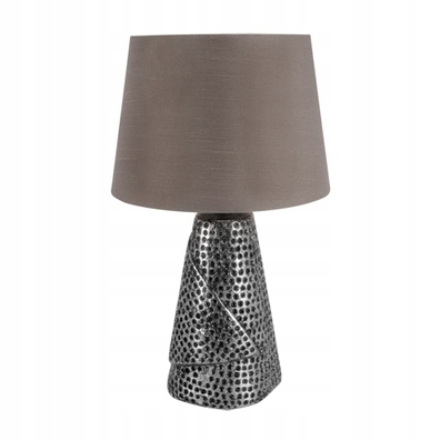 Lampka Nocna stołowa MAGDA E27 SILVER / GREY 39cm