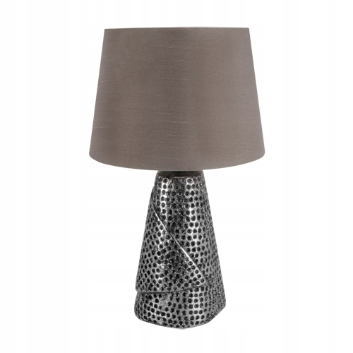 Lampka Nocna stołowa MAGDA E27 SILVER / GREY 39cm (1)