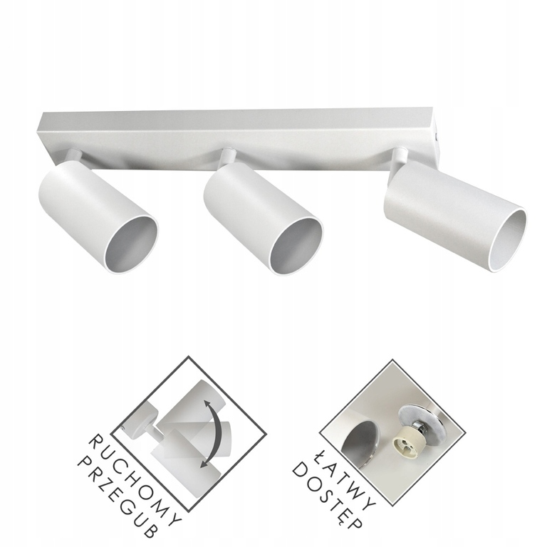 LAMPA SUFITOWA listwa spotlight Fargo 3 biała (2)