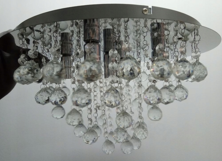 Lampa Plafon LONDON kryształki 5xE14 (2)