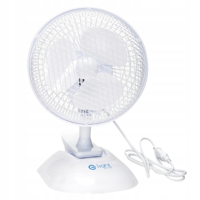 WENTYLATOR STOŁOWY 15W biały 230V 2prędkości klips