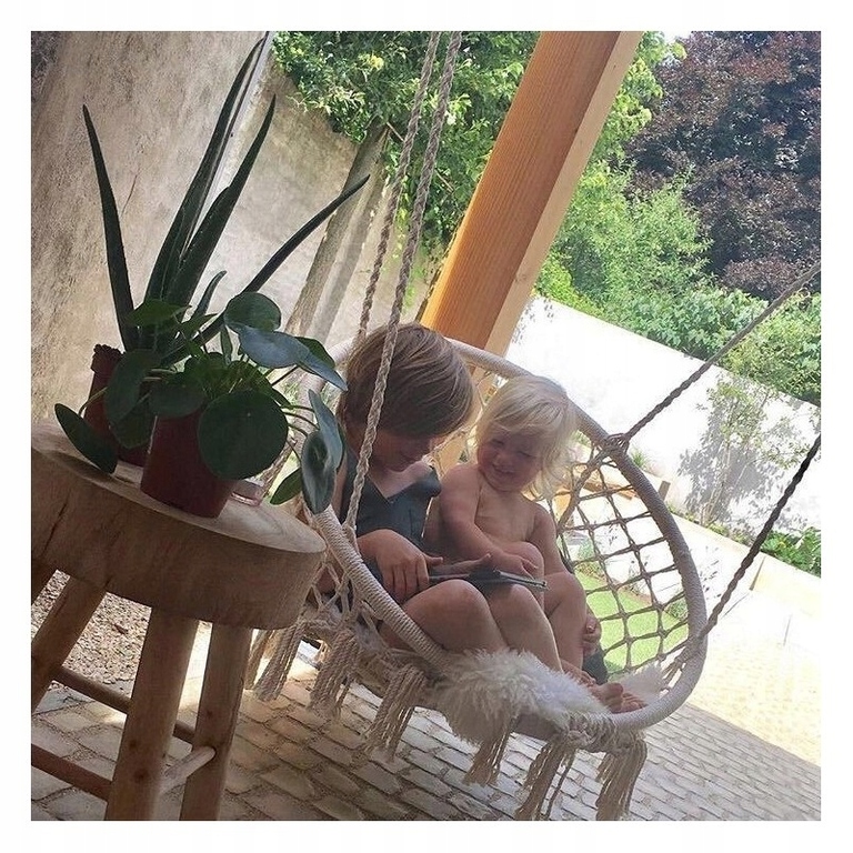 FOTEL WISZĄCY BOCIANIE GNIAZDO HAMAK BOHO HUŚTAWKA (5)