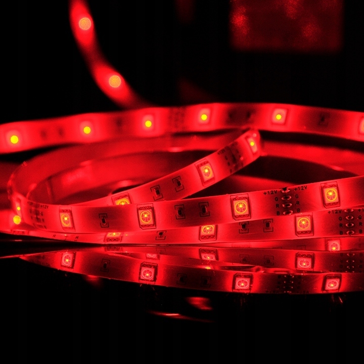 Taśma LED RGB 5m IP20 18W RGB sterownik zasilacz (3)