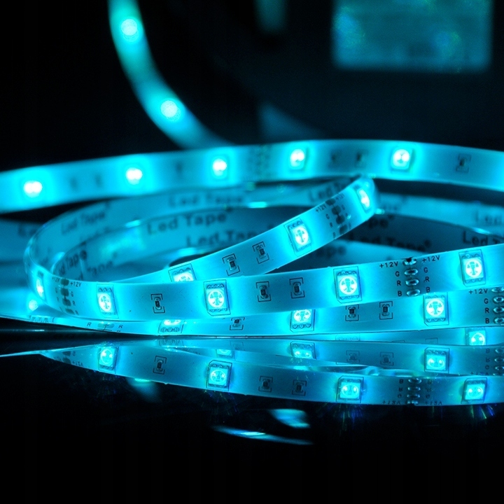 Taśma LED RGB 5m IP20 18W RGB sterownik zasilacz (5)