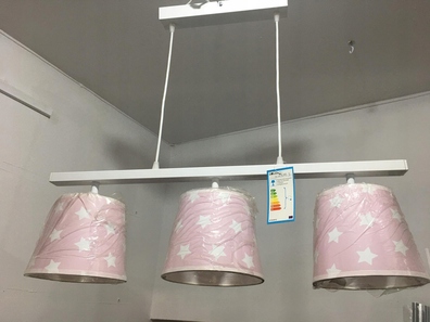 Lampa wisząca listwa dziecięca różowa GWIAZDKI