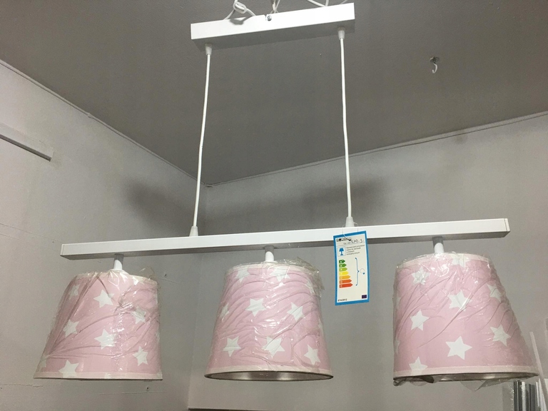 Lampa wisząca listwa dziecięca różowa GWIAZDKI (3)