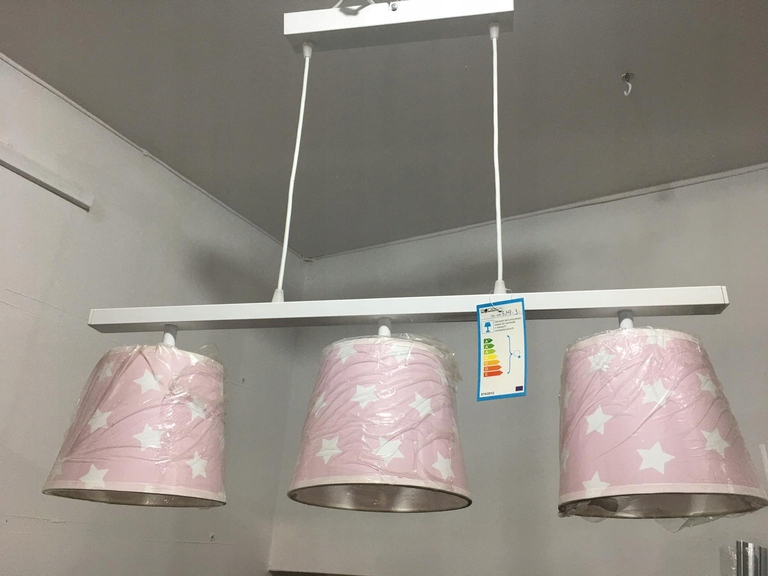 Lampa wisząca listwa dziecięca różowa GWIAZDKI (1)