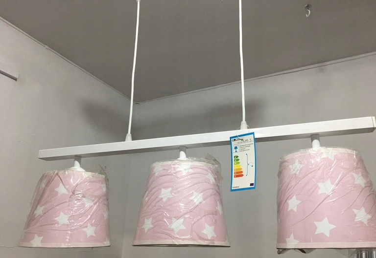 Lampa wisząca listwa dziecięca różowa GWIAZDKI (2)