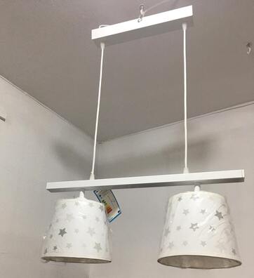 Lampa wisząca listwa dziecięca biała GWIAZDKI