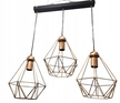 Lampa wisząca listwa nowoczesna LOFT mosiężna E27
