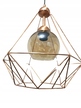 Lampa wisząca nowoczesna zwis LOFT mosiężna klosz (2)