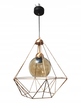 Lampa wisząca nowoczesna zwis LOFT mosiężna klosz (3)