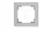 DECO Ramka pojedyncza srebrny metalik 7DR-1