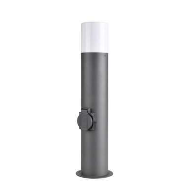 Lampa ogrodowa DALLAS 44cm grafit z gniazdem IP44