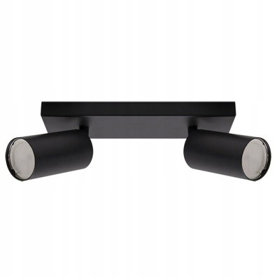 Lampa MANAM GU10 listwa BLACK 2xGU10 PLAFON