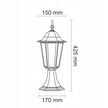 Lampa ogrodowa LIGURIA PATYNA 42CM (2)