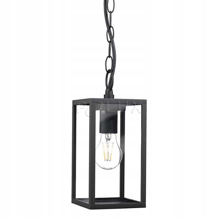 Lampa ogrodowa wisząca zwis MALMO E27 CZARNA (2)