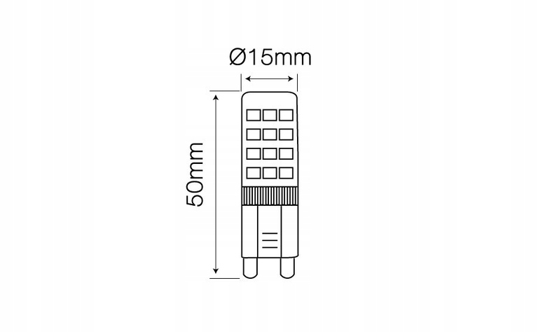 Żarówka LED SMD G9 230V 4W zimna biała 6000K (4)