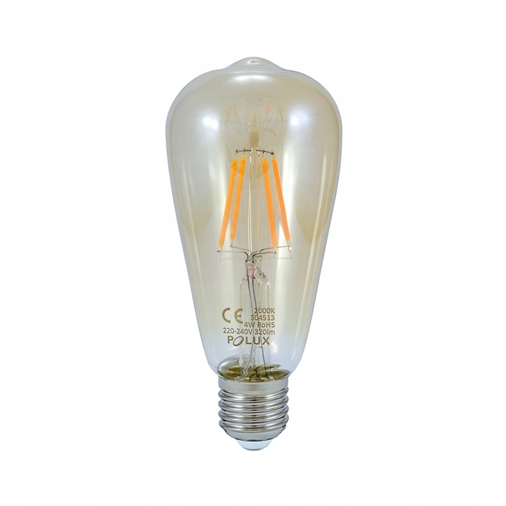 Żarówka Dekoracyjna Led E27 4W ciepła POLUX 320lm (2)