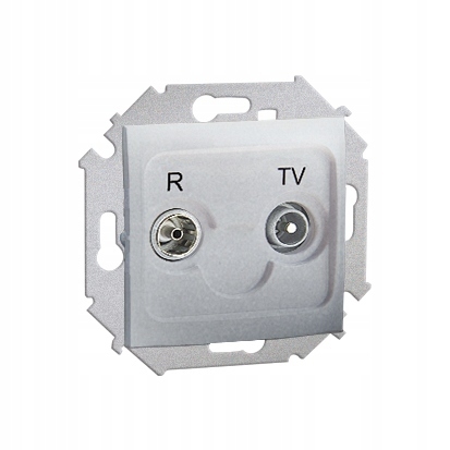 Gniazdko RTV SIMON 15 srebrne 1591486-026