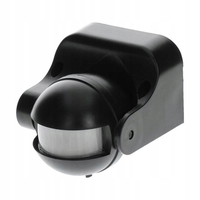 CZUJNIK RUCHU NATYNKOWY CZARNY 180st 1200W