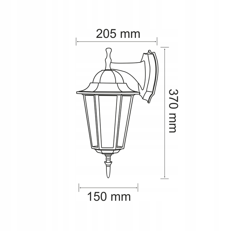 LAMPA KINKIET ZEWNĘTRZNY LIGURIA dół czarna (2)