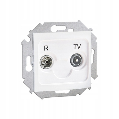 Gniazdko RTV SIMON 15 biale 1591486-030