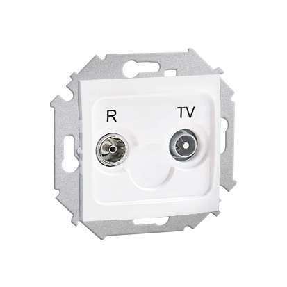 Gniazdko RTV SIMON 15 biale 1591486-030