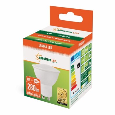 Żarówka Led GU10 4W ciepła spectrum