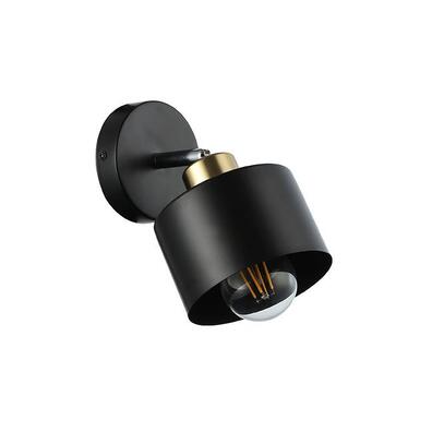 Kinkiet E27 LED Elza ruchomy x1 czarny + miedź