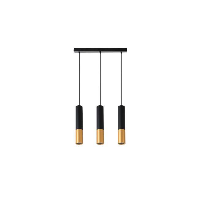  Lampa wisząca Keon GU10 x3  czarno złota