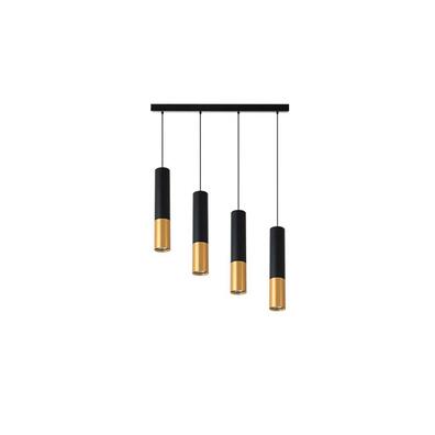 K Lampa wisząca Keon GU10 x4  czarno złota
