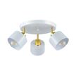 Plafon E27 LED Elza ruchomy x3 biały + złoty okrą