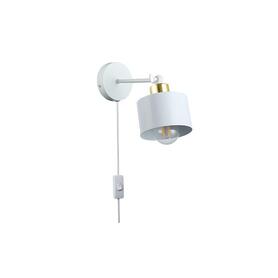 Kinkiet E27 LED Elza ruchomy x1 biały + złoty
