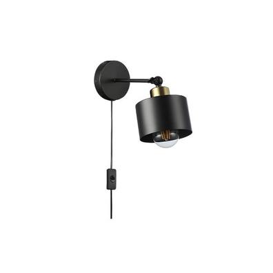 Kinkiet E27 LED Elza ruchomy x1  czarny + miedź wty