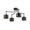 Lampa  Plafon Spot E27 LED Elza ruchomy x4 czarny + miedź okrągły