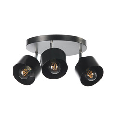 Plafon E27 LED Elza ruchomy x3 czarny+ miedź okr