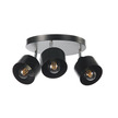 Plafon E27 LED Elza ruchomy x3 czarny+ miedź okr