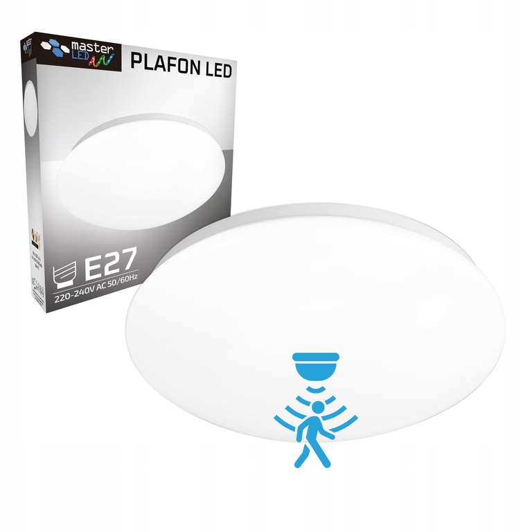 Plafon Led LOBO 1x E27 okrągły czujnik mikrofalowy