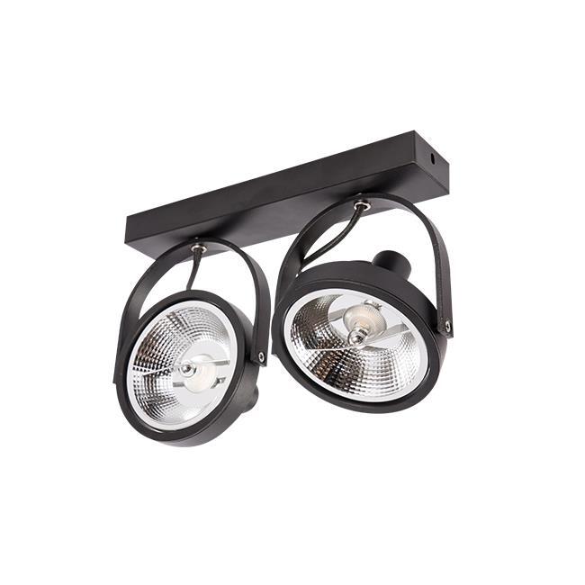 Lampa Kinkiet AR111 LED Leon ruchomy x2 czarny