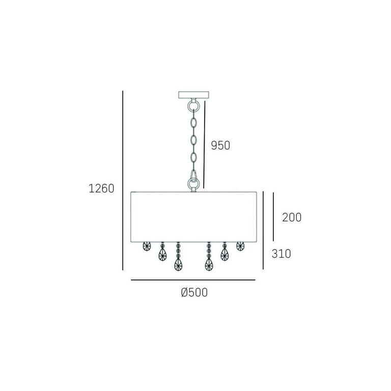 Lampa wisząca Singapore - P05383WH (5)