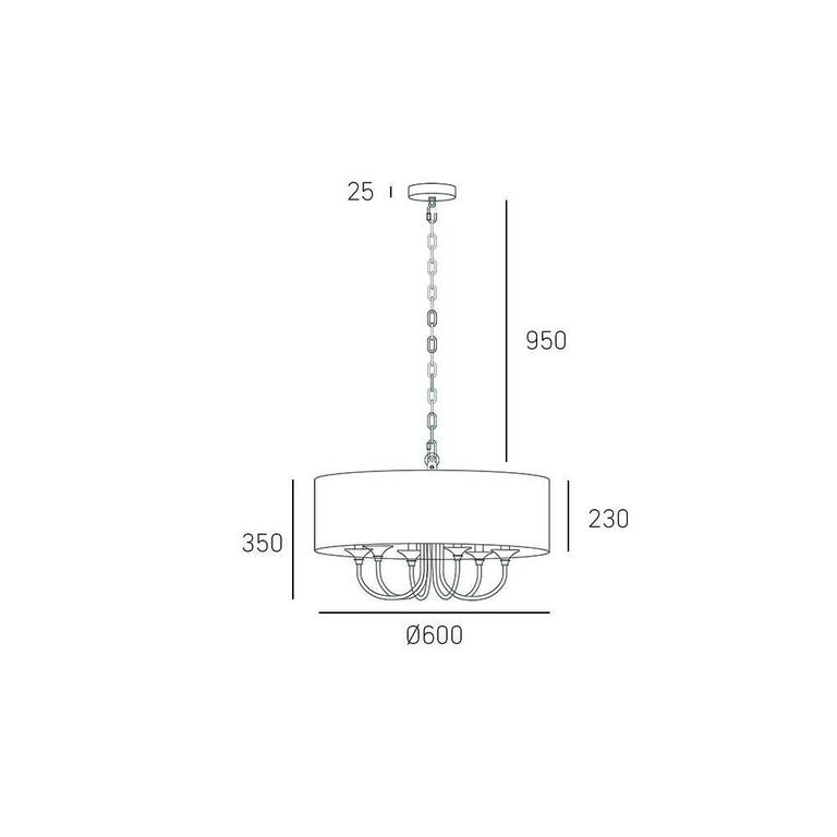 LAMPA wisząca ABU DHABI P06512WH COSMOLIGHT biały (6)