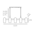 Żyrandol SEOUL P10742BK LAMPA WISZĄCA 10xE27 (3)