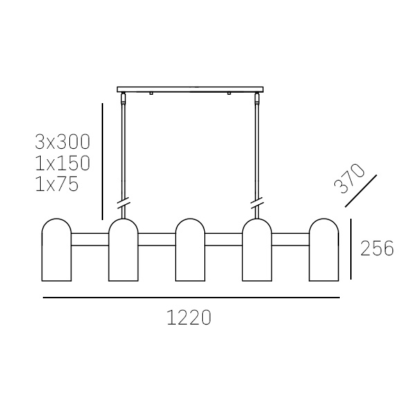 Żyrandol SEOUL P10742BK LAMPA WISZĄCA 10xE27 (3)